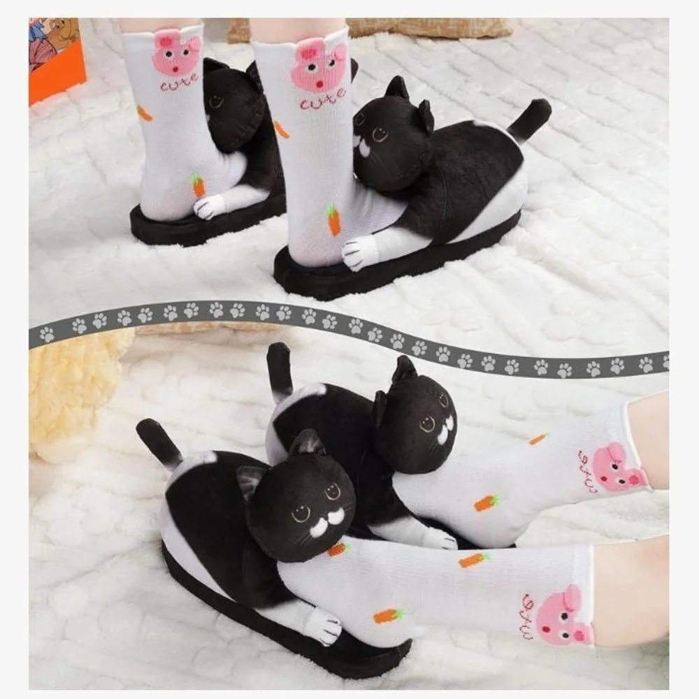 Amazon Black Cat Kids Slippers